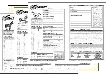 Gutshot Horse Record Sheets